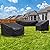 BROSYDA Patio Sofa Cover Waterproof - Heavy Duty 2-Seater Outdoor Couch Cover Patio Furniture Covers with Air Vent and Handles, 60" L×34" D×30" H, Black