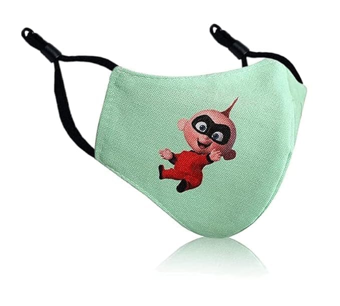 BIGXEN Skin Friendly Cotton Kids Mask | Multi Layer Different Design & Cartoon Kids Face Mask | Soft Ribbed Earloops Reusable & Washable Face Mask- Children, Without Valve (5 - PCS ADJESTABLE) 1