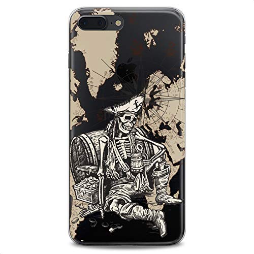Cavka Tpu Case Compatible With Iphone 14 Pro Max 13 12 Mini 11 Xs X 8 Plus Xr 7 Se Dead Pirate Clear Traveling Ghost Of Ocean Soft Cute Black Pearl Slim Fit Print Flexible Silicone Design Sea Map #TOP7