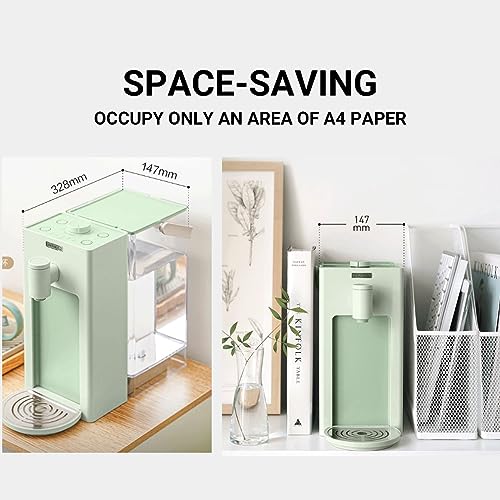 Image of BUYDEEM S9013 Instant Hot Water Dispenser, Countertop Water Boiler & Warmer for Tea, Coffee and Baby Formula, Adjustable 8 Temperatures & 5 Water Outputs, 3L Water Tank(102oz), Green