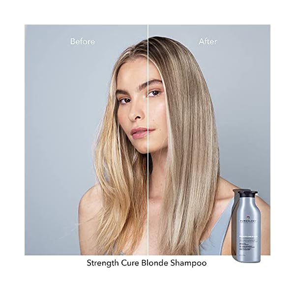 Pureology Strength Cure Blonde Purple Shampoo for Blonde & Lightened Color-Treated Hair, 9 Fl Oz