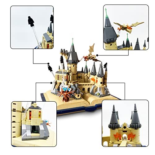 Enjbrick Castle Book Toy Building Set,Medieval Modular House Castle Building Blocks Kit,Christmas and Birthday Building Gifts for Kids and Adults 727pcs