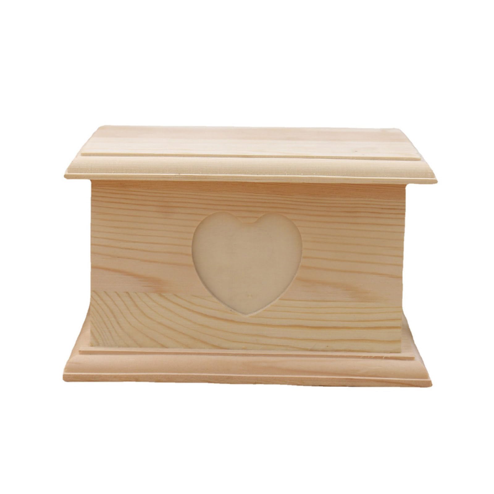 NEWFT Cat Ashes Box Pet Funeral Cremation Box with Photo Frame Wooden Urns Box Keepsakes Casket Small Pet Memorial