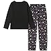 YIJIU Long Sleeve Pajamas Set Soft Fashion Stars Print Pullover Pjs Lounge Sets Autumn Sleepwear,Black Stars,XXL