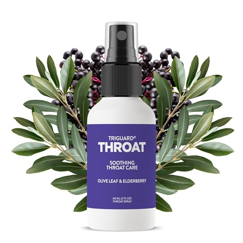 Oxygen Nutrition TriGuard Throat Spray with Colloidal Silver Water, Olive Leaf & Elderberry Extract | Soothing Throat Mist for Hydration & Daily Comfort | 2 oz | Made in USA