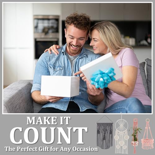 IFNUNLY Conjunto de 5 tapeçarias de macramê de folhas DIY para adultos enfeite de parede de macramê