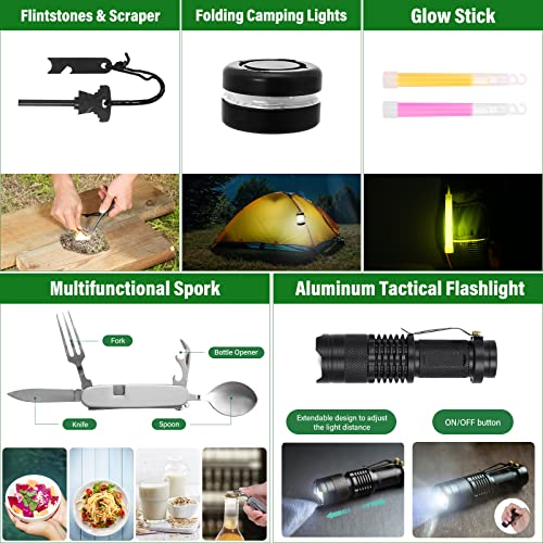 Tomshoo Compact Emergency Survival Kit, First Aid Kit With 142Pcs Professional Survival Gear And Equipment, For Adult Boat Hunting Camping Hiking Outdoor Adventure Earthquake #TOP5