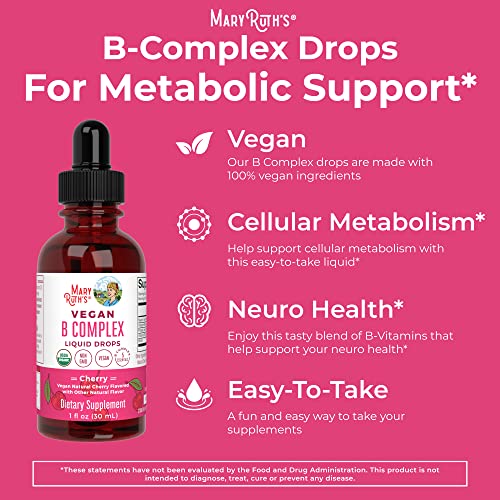Vitamin B Complex by MaryRuth's | B Complex Vitamins | 2 Month Supply | Biotin | Vitamin B12 | Niacin | Folate | Energy Support Supplement | Vegan | USDA Organic | Non-GMO | Gluten Free | 1 Fl Oz - Image 7