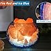 V.C.Formark USB Himalayan Salt Lamp, Salt Rock Lamp with Natural Salt Chunks Bring Visual Impact of Ice and Fire to you, Used for Desk, Bedroom, Living Room and Gift - Color Changing + Warm Light Mode