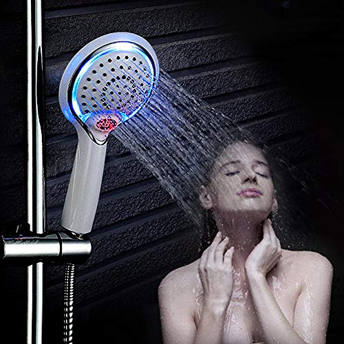Ducha de baño de mano digital LED para evitar quemaduras y controlar el agua 7