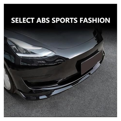 Spoiler avant pour Model 3 2017-2023 diffuseur de menton noir mat - 4
