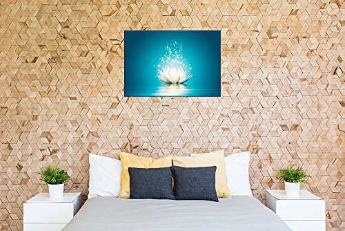 Cuadro PVC Impresión Digital Zen Flor Blanca