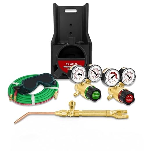 RX WELD Light Duty Brazing Hvac Torch Kit Oxy Acetylene Torch Set, Cylinders Not Included