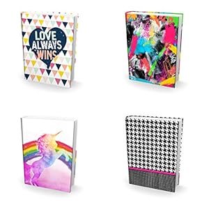 Easy Apply, Reusable Book Covers 4 Pk. Best Jumbo 9x11 Textbook Jackets for Back to School. Stretchable to Fit Most Large Hardcover Books. Perfect Fun, Washable Designs for Girls, Boys, Kids and Teens Easy Apply Reusable Book Covers 4 Pk Best Jumbo 9×11 Textbook Jackets for Back to School Stretchable to Fit Most Large Hardcover Books Perfect Fun Washable Designs for Girls Boys Kids and Teens