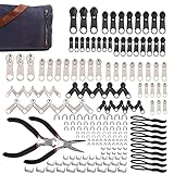 ジッパースライダー修理キット | 両面ファスナーパーツ交換キット | ジッパー付きジッパープルレスキューセットは、