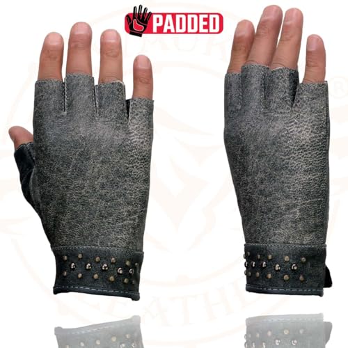 Image of Milwaukee Leather Women's Leather Motorcycle Fingerless Hand Gloves