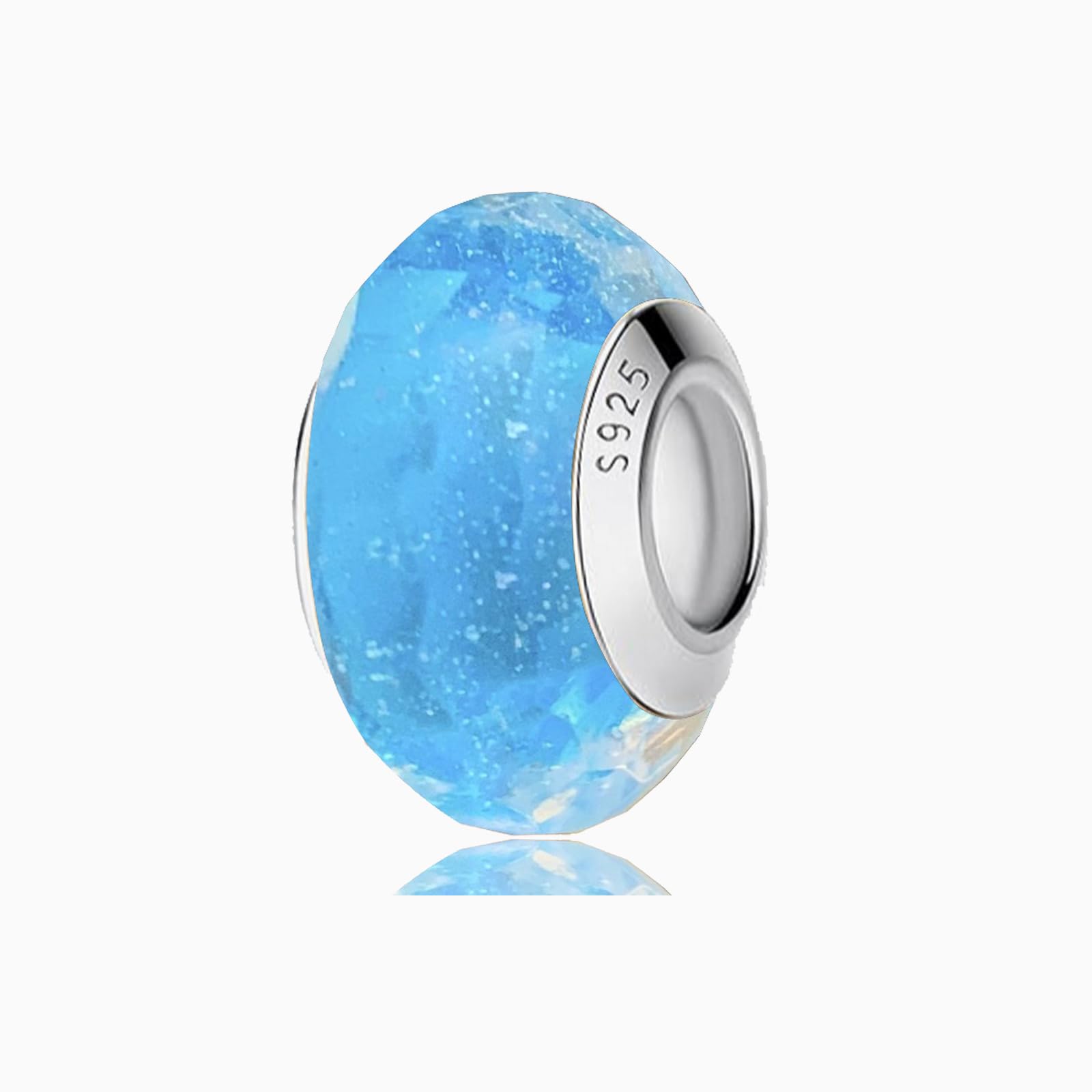 GUAIHAODE Murano Glass Charms for Pandora Bracelets Authentic 925 Sterling Silver Charms for Bracelets Glass Charms fit Pandora Style Bracelet for