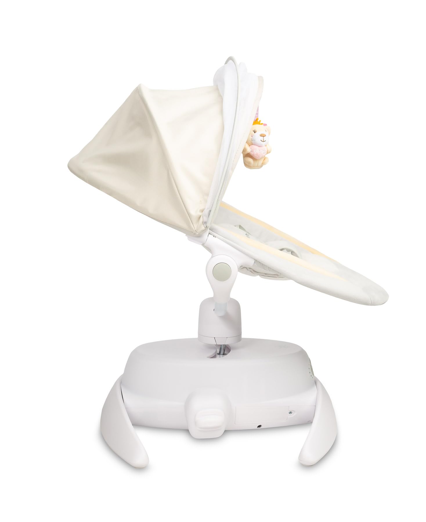 CARETERO - Babywippe Elektrisch Opti - Baby Schaukel Elektronisch mit DREI Funktionsmodi - 360 Grad - Moskitonetz - Intuitives Bedienfeld - 360 Grad Drehung - Einstellung Liegeposition - Beige