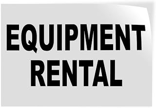 Decal Stickers Multiple Sizes Equipment Rental Black Industrial Vinyl Safety Sign Label Business 7x5Inches