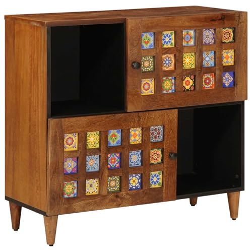 Buffet en manguier massif finition noyer au design moderne - 2