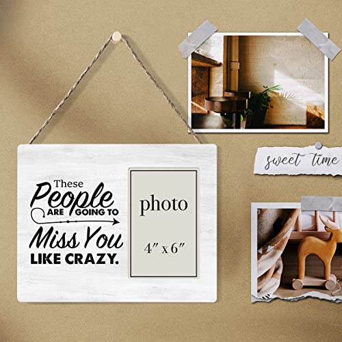 Zauly Coworker Leaving Gift Wooden Picture Frame, These People Are Going To Miss You Wood Photo Frame Gifts Idea For Retirement Going Away, Tabletop & Wall Mounting, 4X6 Photo #TOP3