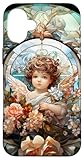 Little Cherub Blumenmosaik Buntglas-Stil Hülle für iPhone 16 Plus