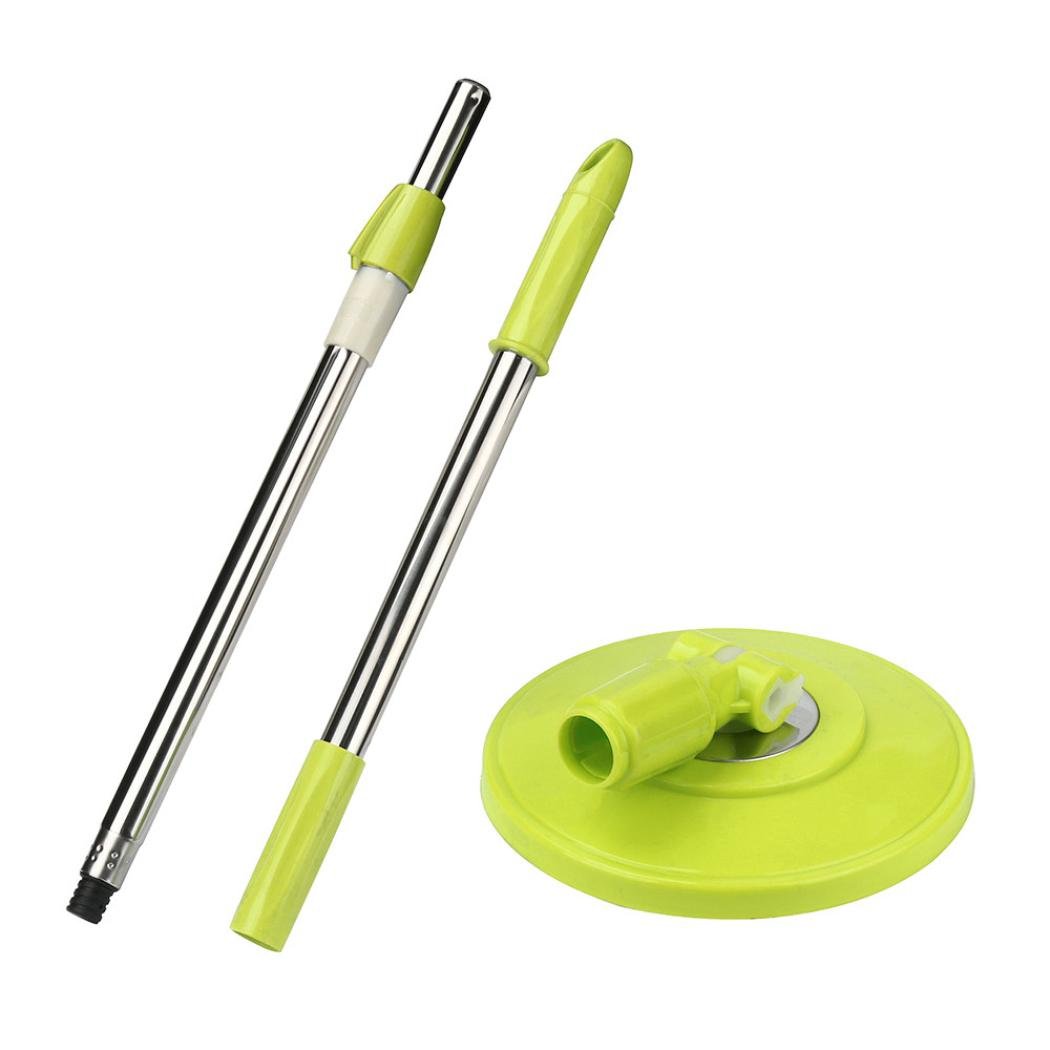Elaco Mop Handles Only, Spin Mop Pole Handle Replacement for Floor Mop 360 No Foot Pedal (Green)