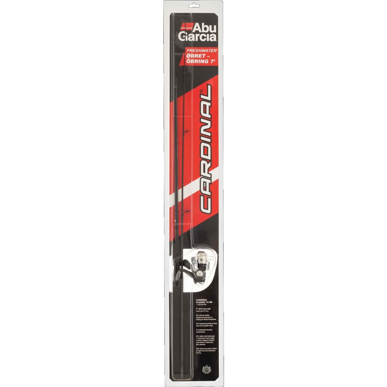 Abu Garcia Cardinal Classic Vildmark Wędkarstwo Combo, Kompaktowy Zestaw Wędki i Kołowrotka dla Wędkarzy Słodkowodnych i Lekko Słonowodnych 9ft 15-50G