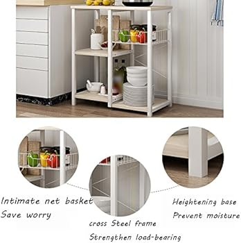 رف تخزين أرفف أرفف أرفف تخزين متعددة الوظائف للأجهزة الكهربائية رف المطبخ الميكروويف الفرن رف Amazon Ae المنزل