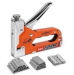 HORUSDY 3-in-1 Staple Gun Heavy Duty, Stapler Gun with 3000 Staples, Upholstery Staple Gun for Furniture, Wood, Carpet, Carpentry, DIY, Fixing Material, Decoration.