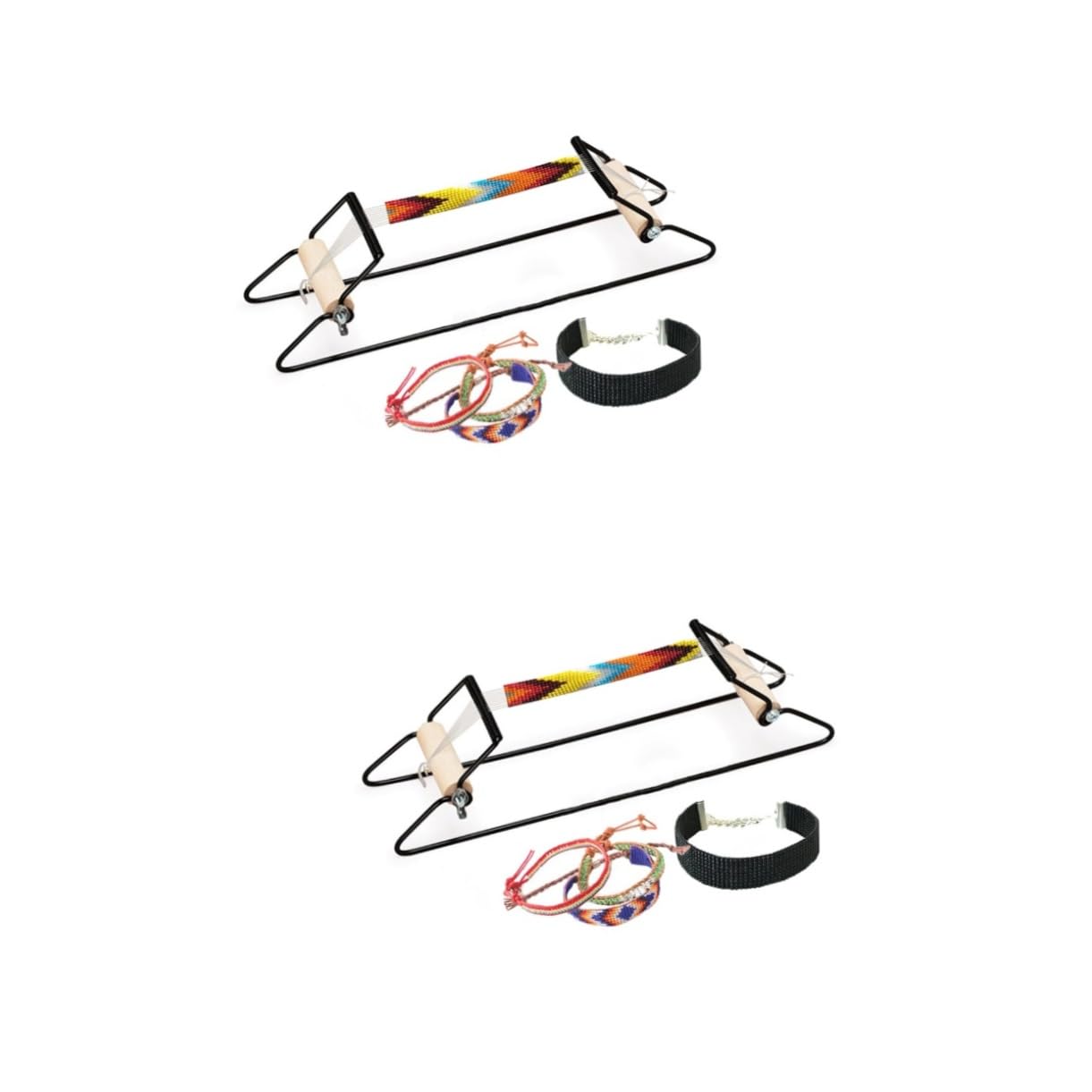 DOITOOL 2 Herramientas Para Tejer Cuentas Telar Para Abalorios Joyería Telar Para Abalorios Inoxidable Ensartar Manualidades Infantiles Pulseras Telar Herramientas Para