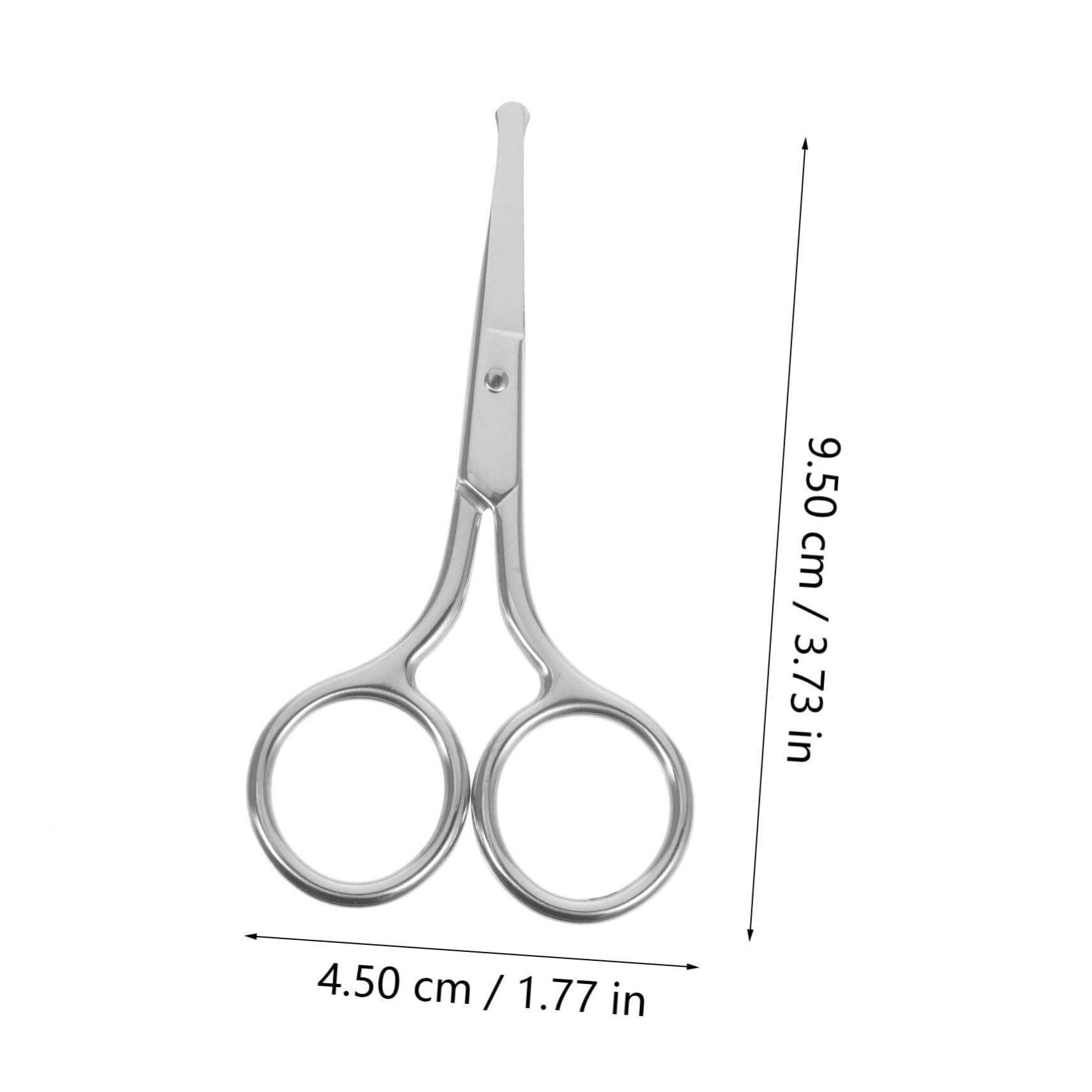 WOFASHPURET 2Pcs Stainless Steel Eyebrow Scissors Precision Trimming Scissors for Eyebrows Nose Hair Beard Durable Beauty Tool for Women and Men