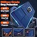 for Samsung Galaxy S22 Ultra Case with Slide Camera Cover & Screen Protector*2, S22 Ultra Case Build in 360° Rotating Ring Kickstand, Military Grade Protective Case for Galaxy S22 Ultra Case, Blue
