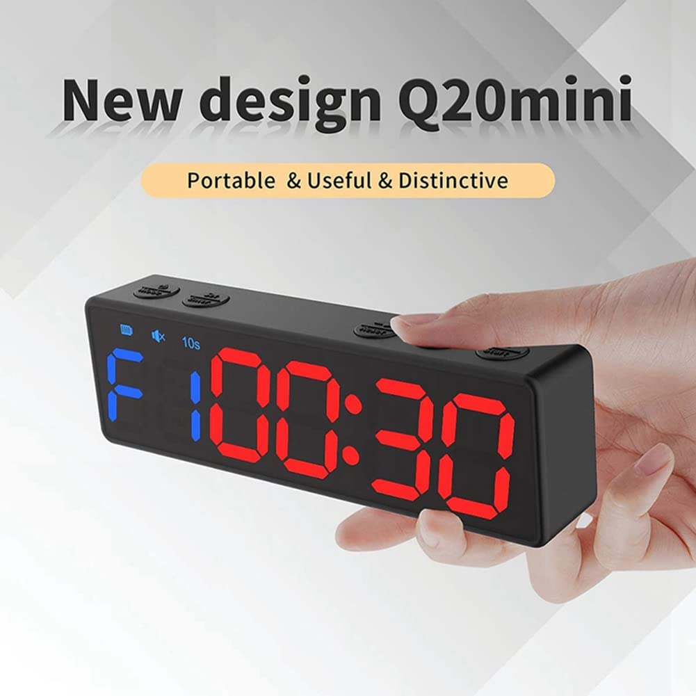 da palestra portatile a intervalli Allenamento Fitness Orologio Conto alla rovescia/UP/Cronometro Magnetico USB Ricaricabile Fitness A