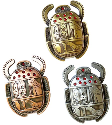 Imanes decorativos metálicos escarabajo egipcio 3 unidades miniatura 1