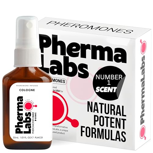 PHERMALABS Pheromones MAX Cologne - Most Potent Pheromone Infused for Ultimate Allure 1oz bottle (Scent Number 1)
