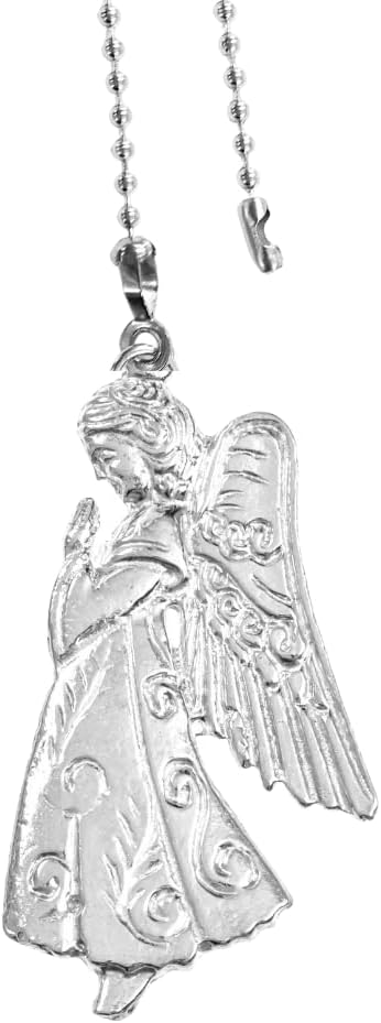 Handmade Praying Guardian Angel Gifts - Praying Guardian Angel Lighting Accessories - Ceiling Fan Pulls with Easy to Attach 5 Inch Ball Chain (Praying Guardian Angel)