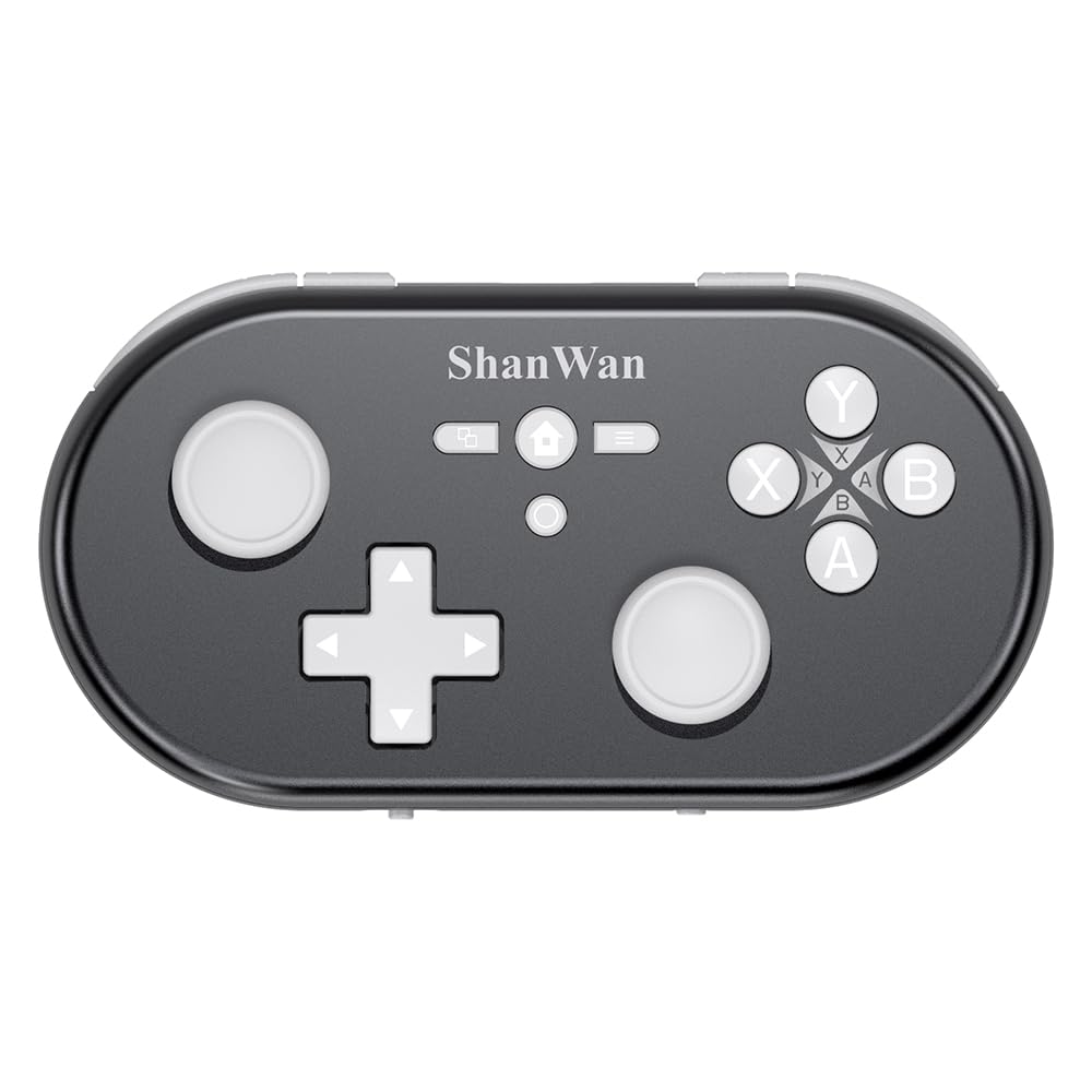 ShanWan Mini manette sans fil pour Switch, PC, iOS, Android, prend en charge le mode clavier pour iPad Procreate (argent)