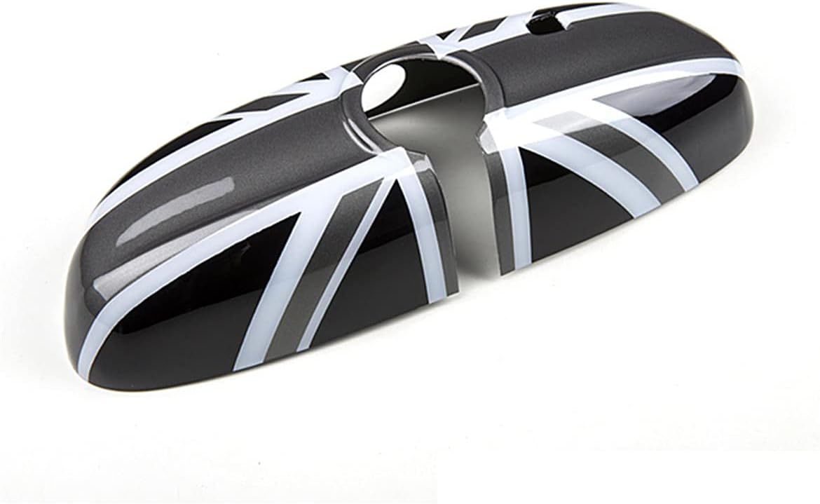 Inside Interior Rearview Mirror with Anti-Dazzle ABS Plastic Cover Caps Trim UK Black Jack Compatible with Mini Cooper JCW ONE F54 Clubman F55 Hardtop F56 Hatchback F57 Covertible F60 Countryman