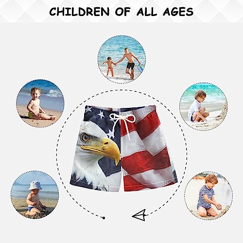 Kfbe Eagle And Usa American Flag Boys' Swim Trunks Quick Dry Beach Board Shorts For Kids 10 20841108, 10 Years #TOP4