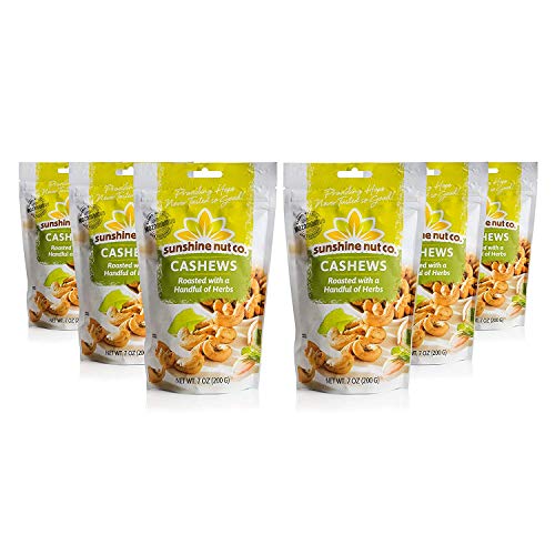 Sunshine Nut Company 'Handful of Herbs' Cashews, Peanut Free, Gluten Free, GMO Free, 7 oz, Pack of 6 Sunshine Nut Company 'Handful of Herbs' Cashews, Peanut Free, Gluten Free, GMO Free, 7 oz, Pack of 6