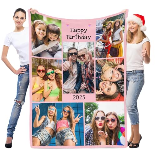 Image of inkArts Custom Blanket with Photo, Customized Blanket, Personalized Photo Blankets, Custom Picture Blankets, Personalized Birthday Gifts for Women