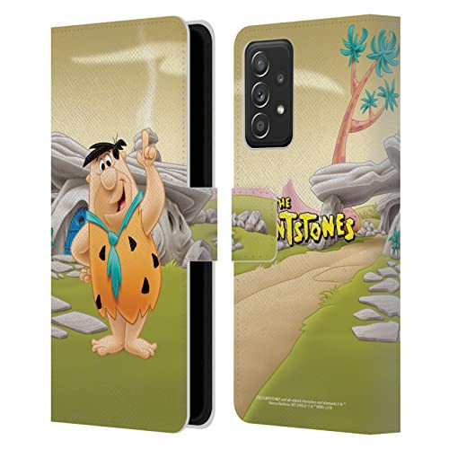 Étui portefeuille Galaxy A52 cuir Fred Flintstones housse protection