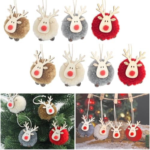 Saituo Home 8 peças artesanato adultos decoração de Natal, decoração divertida árvore de Natal linda grinalda outono ornamentos Natal boneco presentes Natal para casas decoração de janelas