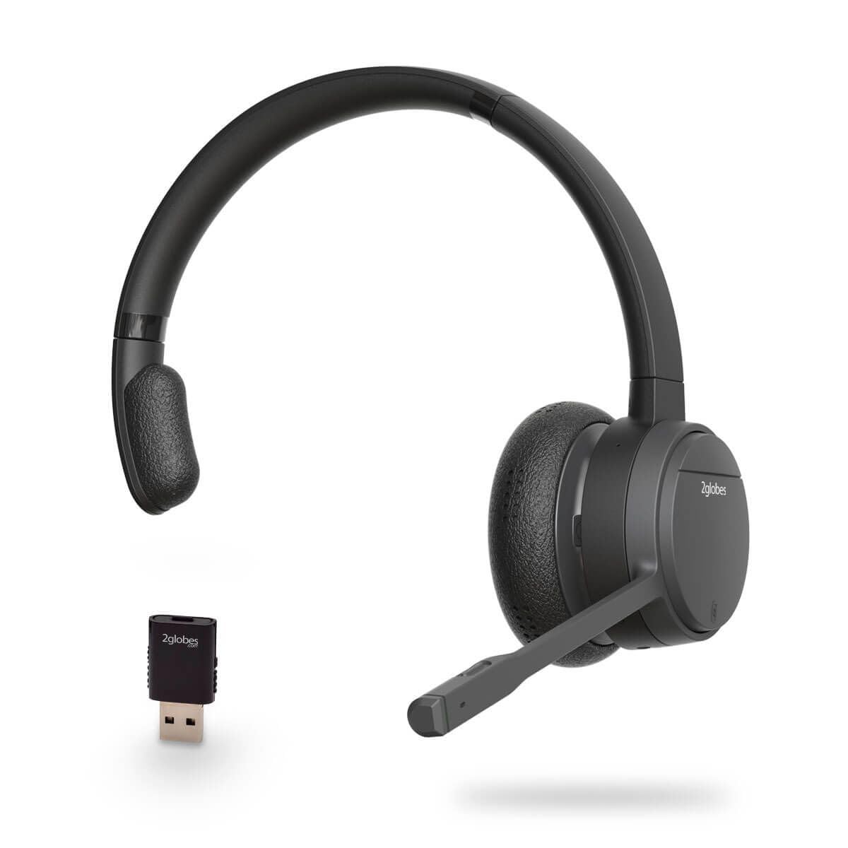 Hybrid X Mono DECT & Bluetooth Headset – Mono On-Ear, zasięg 150 m, adapter USB-A, do PC, Mac i smartfonów, w zestawie twarda obudowa