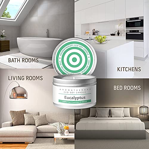 I & Candle Aromatherapy Soy Wax Scented Candles (Eucalyptus) #TOP4