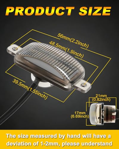 Luz LED ámbar para parrilla frontal de auto, 4 piezas miniatura 3