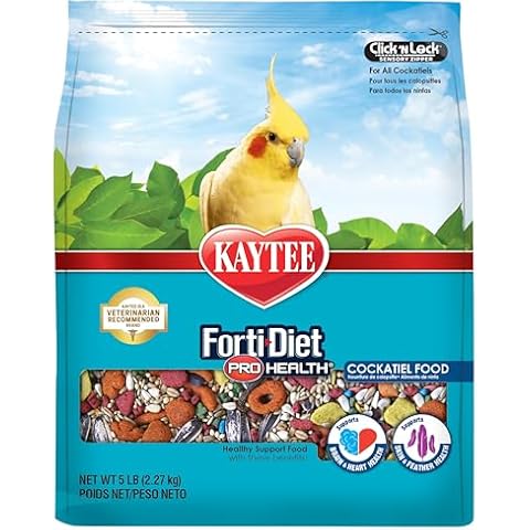 Kaytee Forti-Diet Pro Health Pet Cockatiel Food, 5 lb Cover