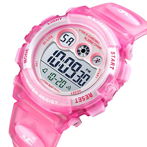 GOLDEN HOUR Watches for Kids Digital Sport Waterproof Boys Girls Watch Outdoor 12/24 H Alarm EL Backlight Stopwatch Military Child Wristwatch Ages 3-152