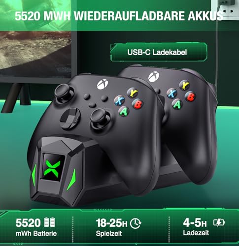 Batterie rechargeable pour Xbox avec câble de charge USB-C